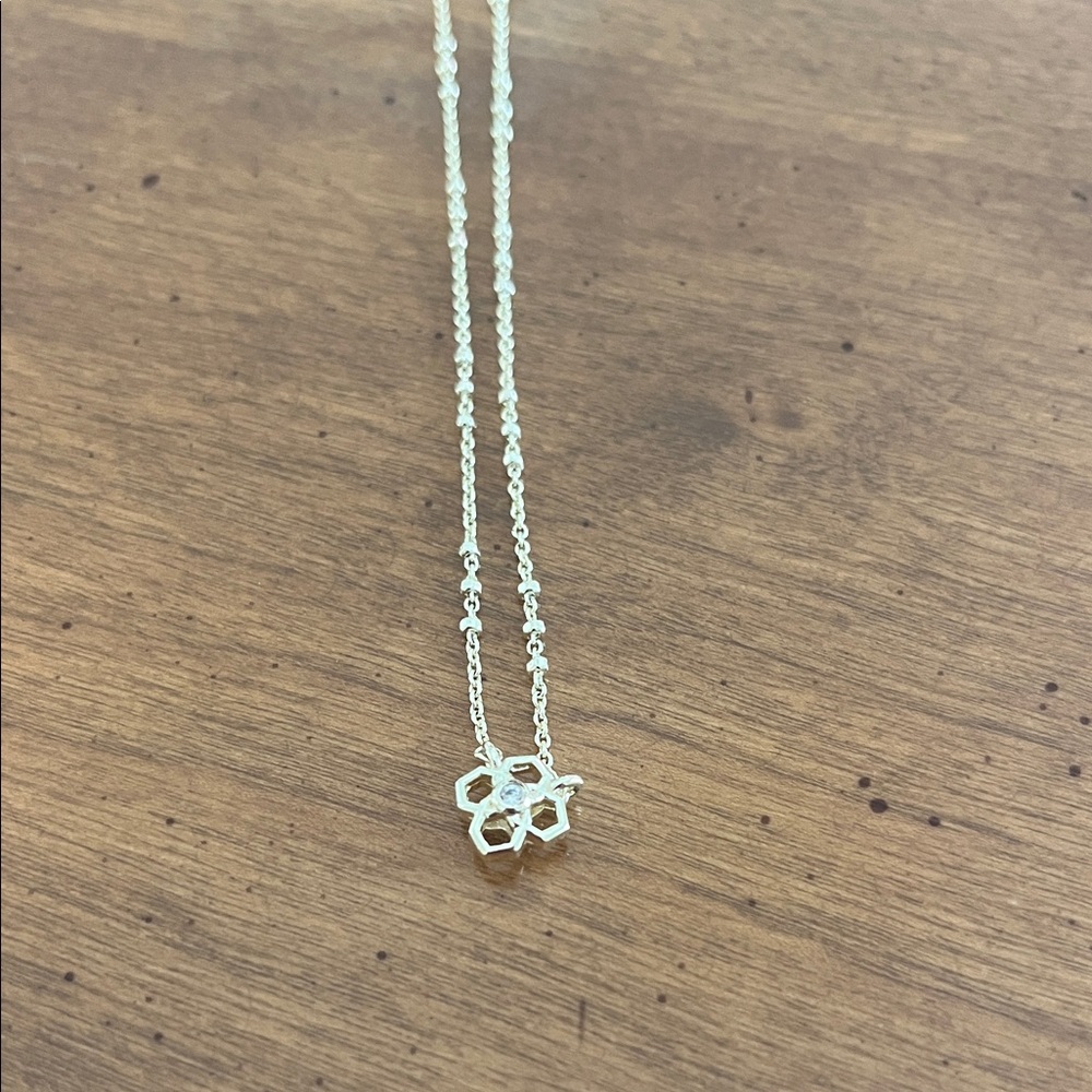 Kendra Scott Dainty Gold Necklace with Crystal Pendant